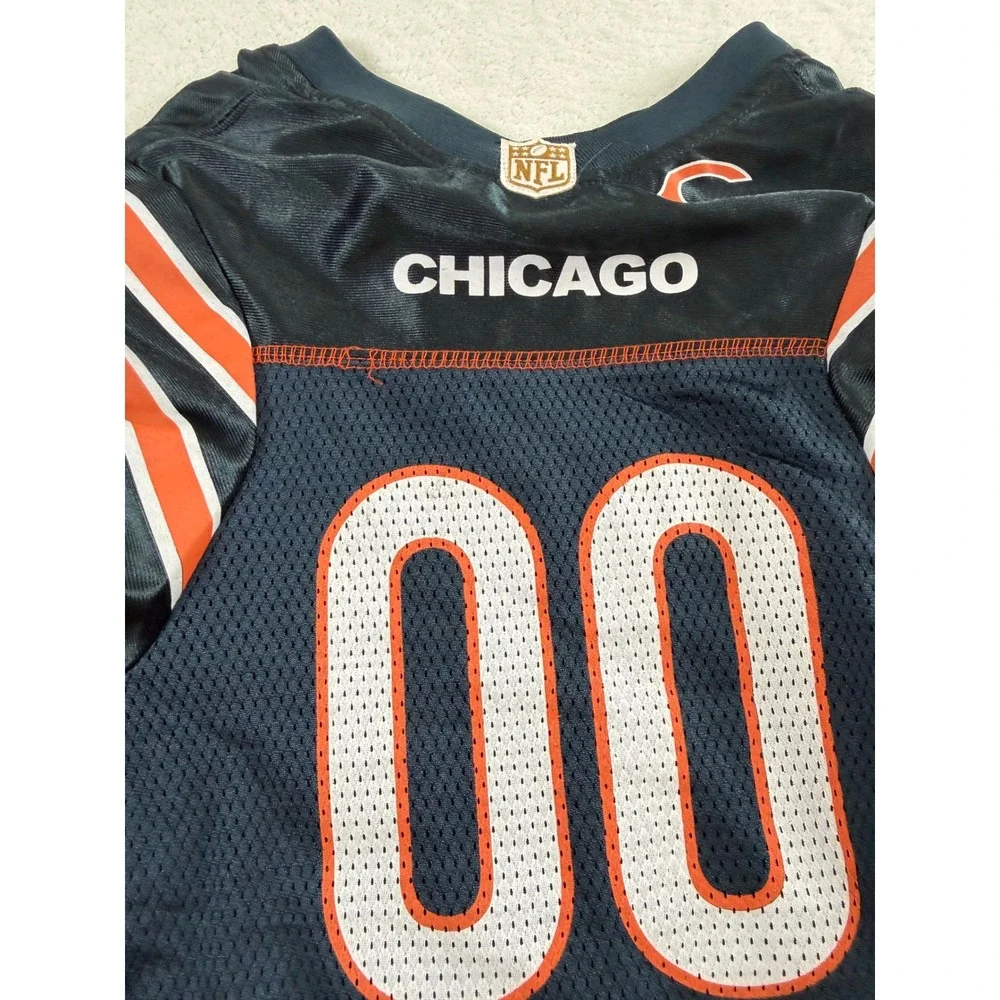 NFL Chicago Bears Dog Jersey Navy Blue Orange Mesh Pet Shirt Size Large 00